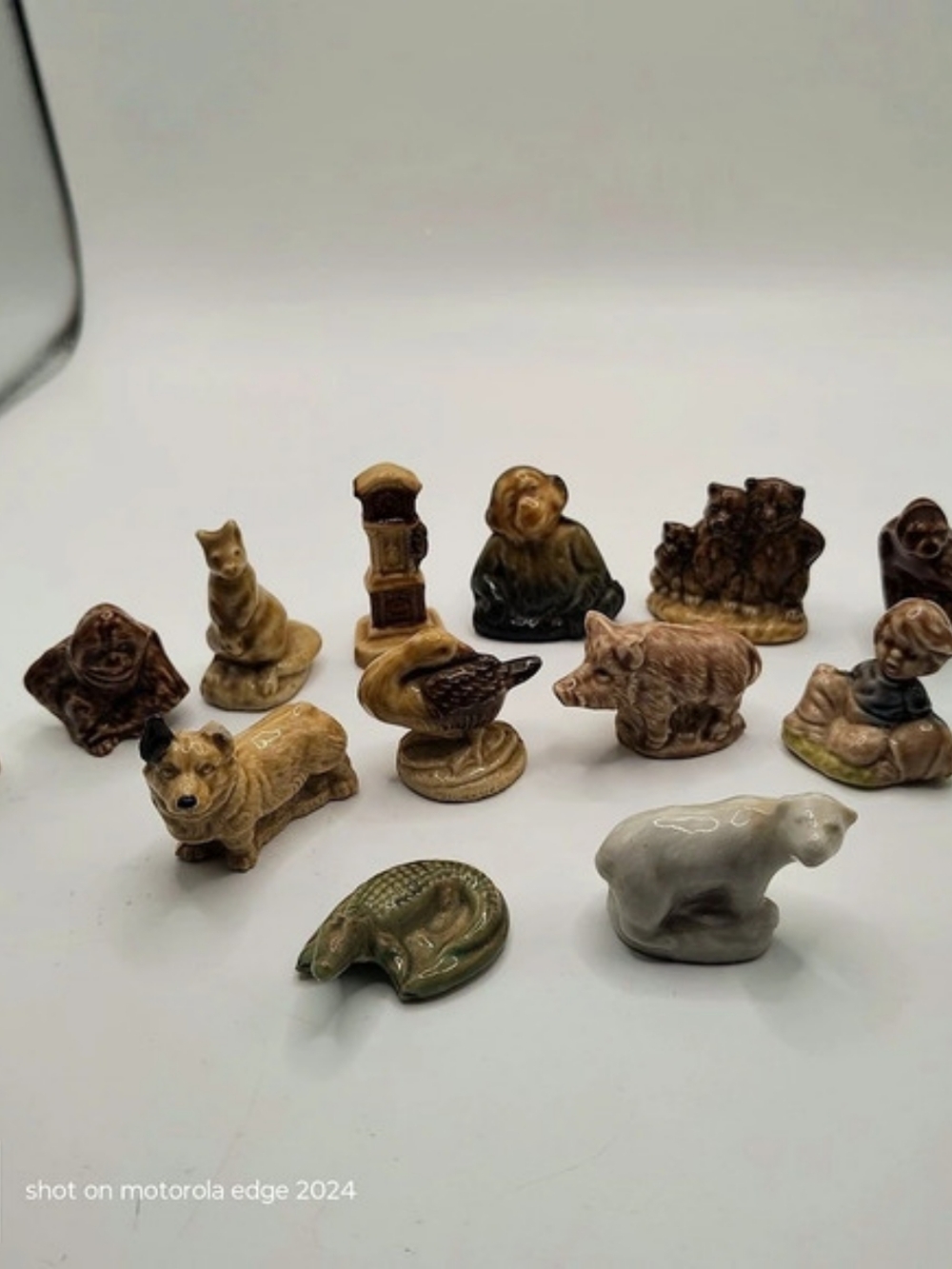 Vintage Wade Whimsies Red Rose Tea Figurines Lot of 13 England
